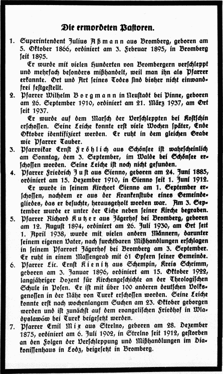 Die ermordeten Pastoren