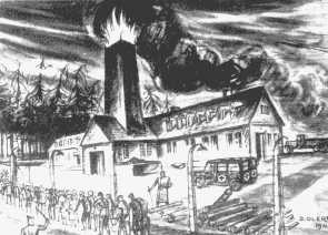 David Ol�re, Phantasie-Krema III in Birkenau ( KB)