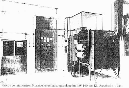 Foto der HF-Entlausungsanlage Auschwitz 1944