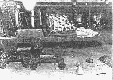 Montage- und Wartungslore im Krematorium Auschwitz I
