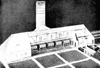 Propaganda-Modell des Krematorium II in Auschwitz-Birkenau