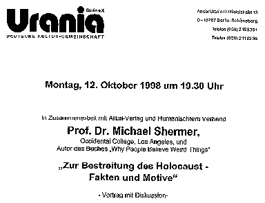 Michael Shermer bei Urania