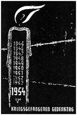 A candle in remembrance of the prisoners or war, 1954